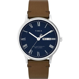【送料無料】 タイメックス メンズ 腕時計 アクセサリー Timex Watch TW2W14900 Silver, Blue and Brown