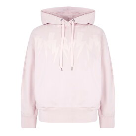 【送料無料】 ニールバレット メンズ パーカー・スウェット フーディー アウター Jumbled Bolt Hoodie Mil Pink