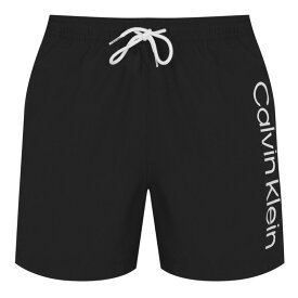 【送料無料】 カルバンクライン メンズ ハーフパンツ・ショーツ 水着 Large Logo Swim Shorts Black