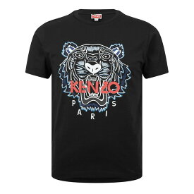 【送料無料】 ケンゾー メンズ Tシャツ トップス Tiger Head T-Shirt Black