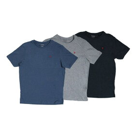 【送料無料】 ファーラー メンズ Tシャツ トップス Salo 3 Pack T-Shirts Navy Grey