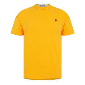 【送料無料】 コム・デ・ギャルソン メンズ Tシャツ トップス Peeping Heart T-Shirt Yellow