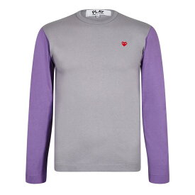 【送料無料】 コム・デ・ギャルソン メンズ Tシャツ トップス Comme Hrt Clr Blk T Sn99 Grey/Purple