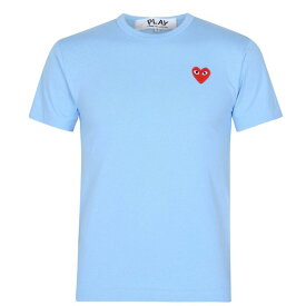 【送料無料】 コム・デ・ギャルソン メンズ Tシャツ トップス Red Heart T Shirt Blue