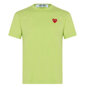 【送料無料】 コム・デ・ギャルソン メンズ Tシャツ トップス Red Heart T Shirt Green