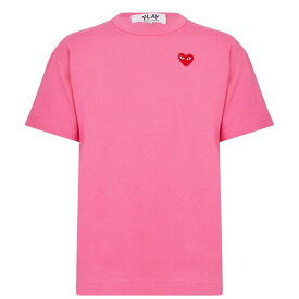 【送料無料】 コム・デ・ギャルソン メンズ Tシャツ トップス Red Heart T Shirt Pink