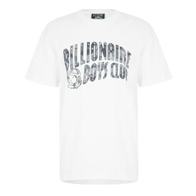 【送料無料】 ビリオネアボーイズクラブ メンズ Tシャツ トップス Camouflage Arch Logo T Shirt White