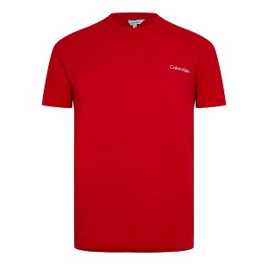 �J���o���N���C�� �����Y �g�b�v�X T�V���c ���S Calvin Klein Core Logo T Shirt Mens Fierce Red ���b�h