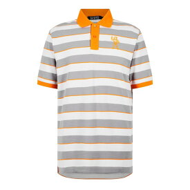 【送料無料】 ビリオネアボーイズクラブ メンズ Tシャツ トップス Striped Polo Shirt ORANGE STRIPE