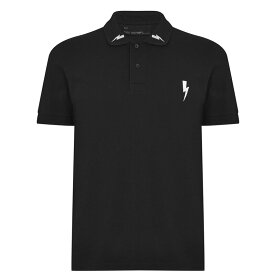 【送料無料】 ニールバレット メンズ ポロシャツ トップス 3 Bolt Polo Shirt Black 524