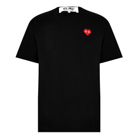 【送料無料】 コム・デ・ギャルソン メンズ Tシャツ トップス Comme Pixel Heart T Sn33 Black/Red