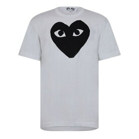 【送料無料】 コム・デ・ギャルソン メンズ Tシャツ トップス Peeping Heart T-Shirt White/Black