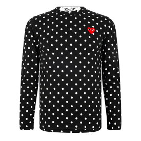 【送料無料】 コム・デ・ギャルソン メンズ Tシャツ トップス Comme Polka Dot T Sn99 Black