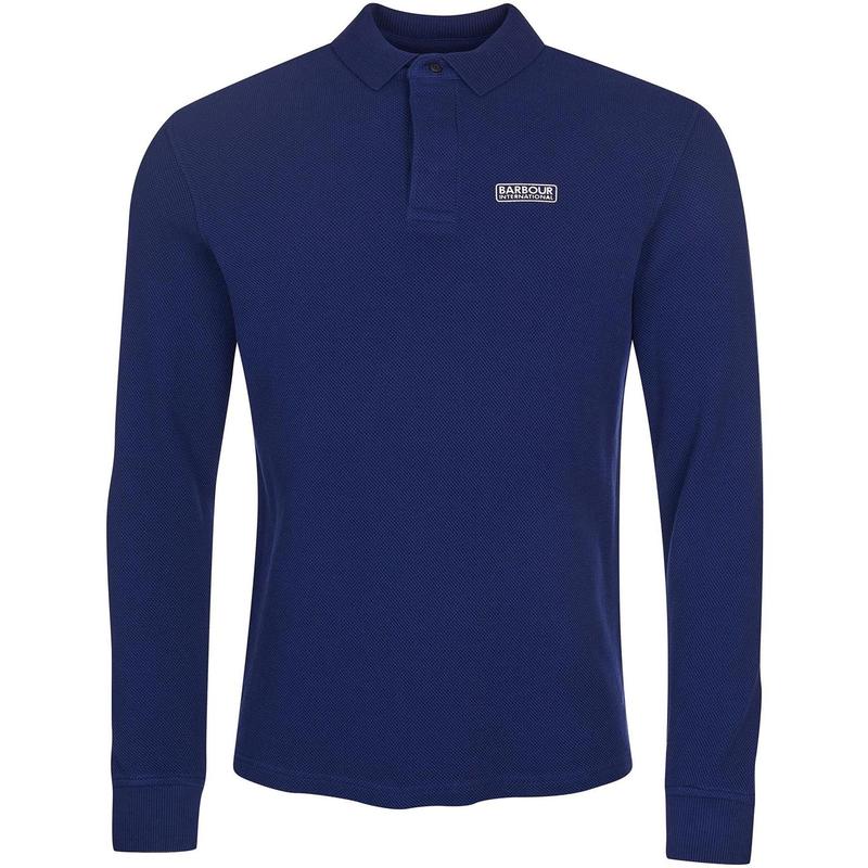 バブアー メンズ Tシャツ トップス Honeycomb Pique L/S Polo Regal Blue BL46 | ReVida 楽天市場店