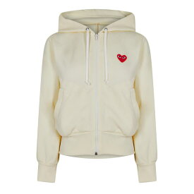 【送料無料】 コム・デ・ギャルソン レディース パーカー・スウェット フーディー アウター Heart Hoodie Ivory 3