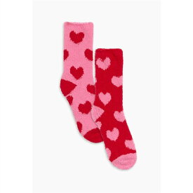 【送料無料】 ストゥディオ ポリーニ レディース 靴下 アンダーウェア 2 Pack Heart Cosy Socks Pink/Red
