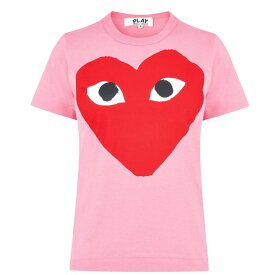 【送料無料】 コム・デ・ギャルソン レディース Tシャツ トップス Big Heart T Shirt Pink