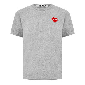 【送料無料】 コム・デ・ギャルソン レディース Tシャツ トップス Pixel Heart T-Shirt Grey/Red