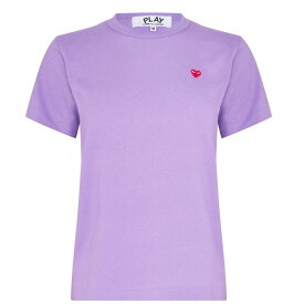 【送料無料】 コム・デ・ギャルソン レディース Tシャツ トップス Small Heart T Shirt Purple