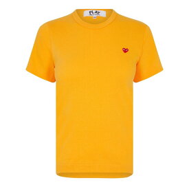 【送料無料】 コム・デ・ギャルソン レディース Tシャツ トップス Heart T-Shirt Yellow