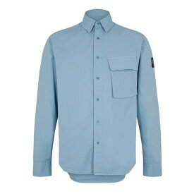 【送料無料】 ベルスタッフ メンズ シャツ トップス Scale Shirt Skyline Blue