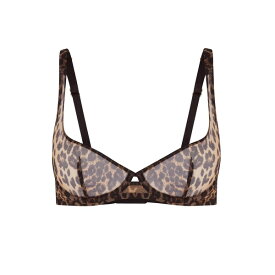 【送料無料】 エージェントプロヴォケイター レディース ブラジャー アンダーウェア LUCKY Demi Cup Plunge Underwired Bra Leopard