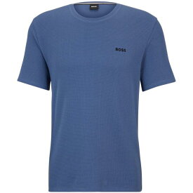 【送料無料】 ボス メンズ Tシャツ トップス Waffle T-Shirt Open Blue 479