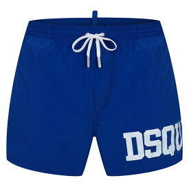【送料無料】 ディースクエアード メンズ ハーフパンツ・ショーツ 水着 DSQ Varsity Logo Sn42 Blue/White