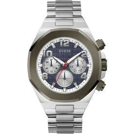 【送料無料】 ゲス メンズ 腕時計 アクセサリー Gents Guess Empire Silver Blue Watch GW0489G1 Silver and Navy