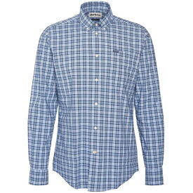 【送料無料】 バーブァー メンズ シャツ トップス Lomond Tailored Fit Shirt Blue TN22