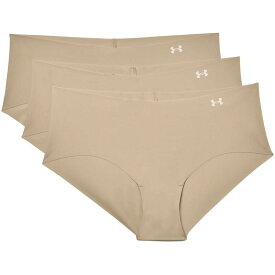 【送料無料】 アンダーアーマー レディース パンツ アンダーウェア 3 Pack Hipster Briefs Womens Beige