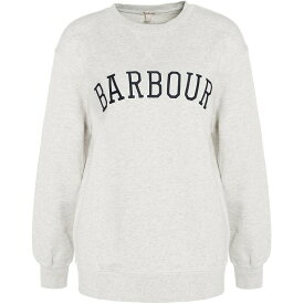 【送料無料】 バーブァー レディース パーカー・スウェット アウター Northumberland Sweatshirt Cloud/Navy SMU