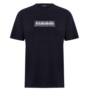�i�p�s�� �����Y �g�b�v�X T�V���c Napapijri Small Box Shirt Sleeve T Shirt Navy �l�C�r�[
