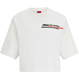 【送料無料】 フューゴ レディース Tシャツ トップス Hugo Dakadia Crp T Ld42 Natural