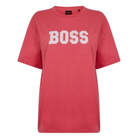 【送料無料】 ボス レディース シャツ トップス T-Shirt Bright Pink 677