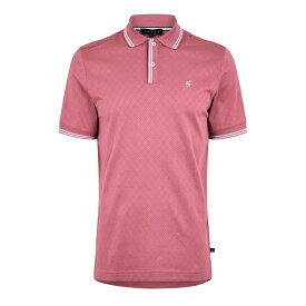 【送料無料】 テッドベーカー メンズ Tシャツ トップス Dynam Polo Shirt Mid-Pink