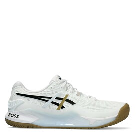【送料無料】 アシックス メンズ スニーカー シューズ Gel Resolution 9 Boss Tennis Shoes White/Black
