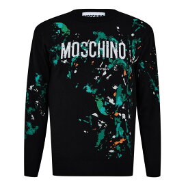 【送料無料】 モスキーノ メンズ ニット・セーター アウター Moschino Paint Jmp Sn42 Black