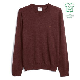 【送料無料】 ファーラー メンズ ニット・セーター アウター Mullen Jumper Farah Burgundy