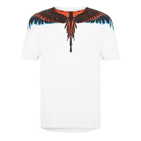 【送料無料】 マルセロバーロン メンズ Tシャツ トップス Icon Wings T-Shirt Wht/Rd 0125