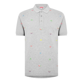【送料無料】 ケンゾー メンズ ポロシャツ トップス Pixel Polo Shirt Grey 94