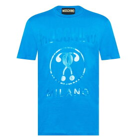 【送料無料】 モスキーノ メンズ Tシャツ トップス Question Mark T Shirt Blue A0298