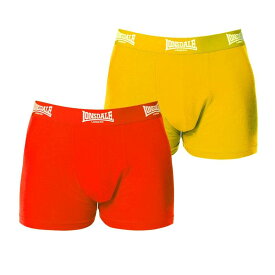 【送料無料】 ロンズデール メンズ ボクサーパンツ アンダーウェア 2 Pack Trunk Mens Yellow/Red