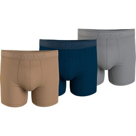 【送料無料】 カルバンクライン メンズ ボクサーパンツ アンダーウェア 3 Pack Boxer Briefs Brw/Nvy/Gry MGW