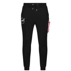 【送料無料】 アルファインダストリーズ メンズ カジュアルパンツ ボトムス NASA Jogging Pants Black 03