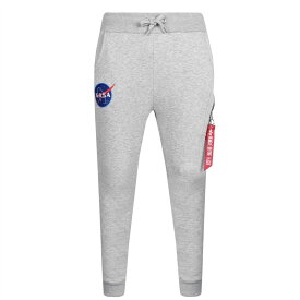 【送料無料】 アルファインダストリーズ メンズ カジュアルパンツ ボトムス NASA Jogging Pants Grey Heather 17