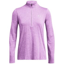 【送料無料】 アンダーアーマー レディース パーカー・スウェット アウター Tech Half Zip Top Womens Purple