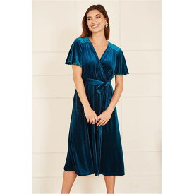 【送料無料】 ユミキム レディース ワンピース トップス Teal Wrap Over Midi Dress Teal