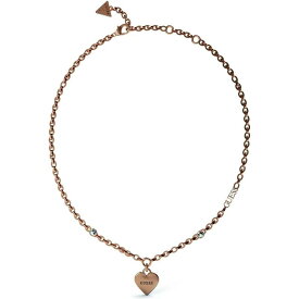 【送料無料】 ゲス レディース ネックレス・チョーカー・ペンダントトップ アクセサリー Ladies Guess Jewellery Falling In Love Necklace Pink