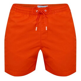 【送料無料】 カルバンクライン メンズ ハーフパンツ・ショーツ 水着 Medium Tape Swim Shorts Mens Acid Orange SCZ